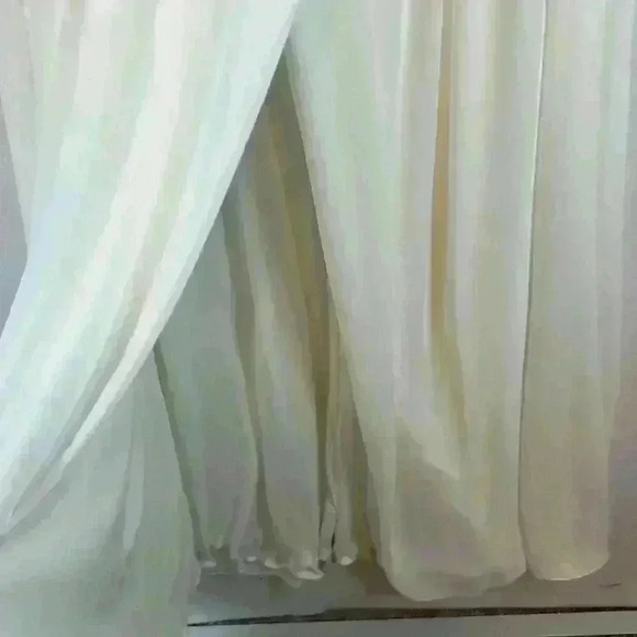 db Studio Formal / Wedding Dress Women’s Size 6 Cream Lace Chiffon - Picture 5 of 8